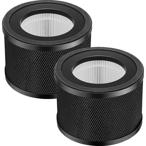 AP001 Packung mit 2 Ersatzfiltern, kompatibel mit den Luftreinigern TaoTronics TT-AP001 und HERILIOS HS-AP001 H13. Enthält 3 Ersatz-HEPA-Aktivkohlefilter und einen Vorfilter. (1/5)
