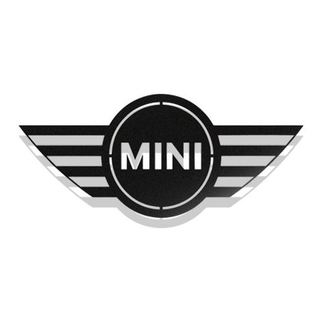 Logo – Wanddekoration aus Metall – Auto-Silhouette, ikonisches Retro-Kunstwerk und für die Innendekoration Ihrer Wände