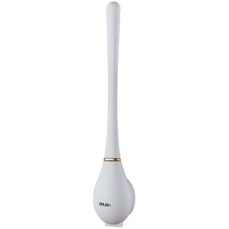 Silicone Toilet Brush, Cleaning Toilet Brush, Toilet Brush, Universal Replacement Toilet Brush for Bathroom (White) (1/5)
