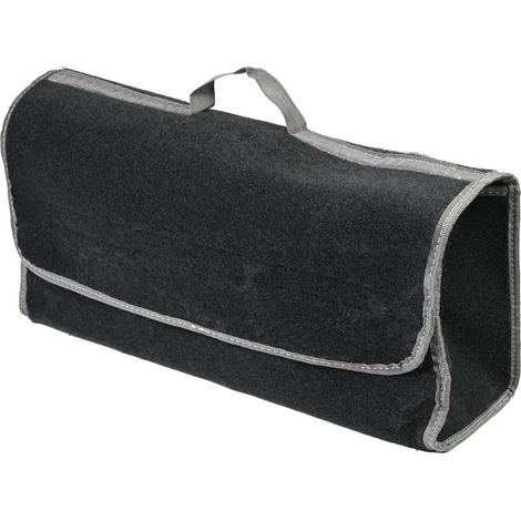 Sac organisateur de coffre de voiture, noir/gris, 50 x 16 x 23 cm, grand compartiment principal, antidérapant (1/5)