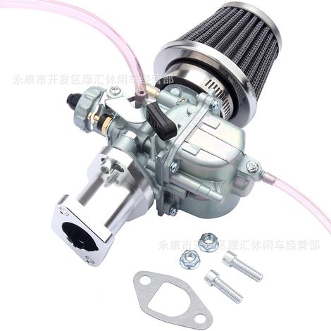 Go-kart 212cc GX200 6.5hp CT200U KT196 carburetor VM22 intake manifold air filter silver (1/5)