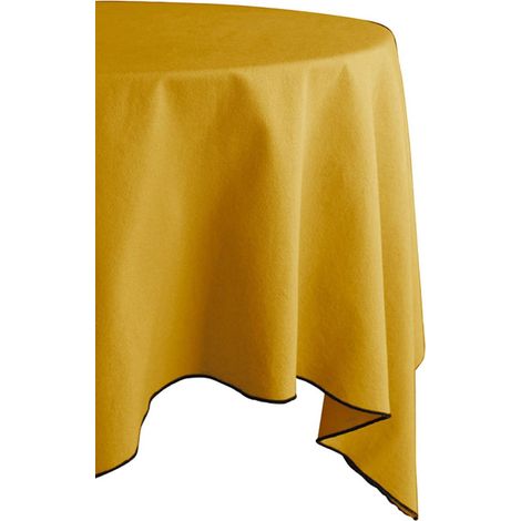 Nappe en coton teint lavé - CURRY - 160 x 200 cm (1/3)