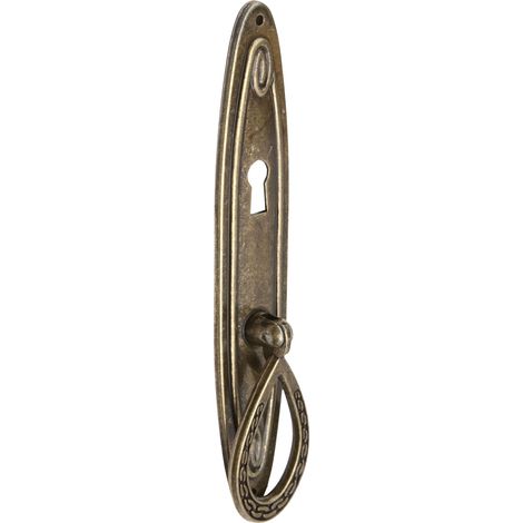 Poignée anneau plaque avec embouts, 28 x 146 mm