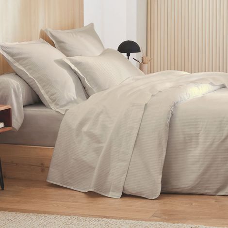 Drap plat Grand Hôtel 180x290 sable Tradilinge
