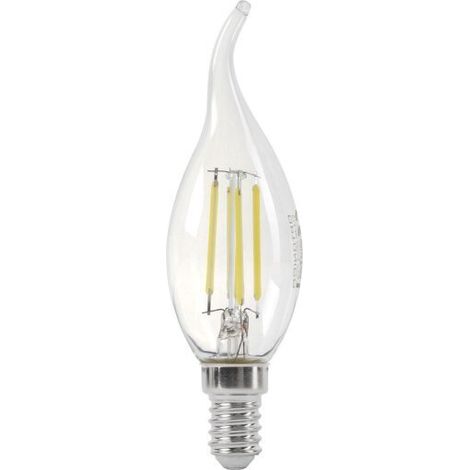 Ampoule LED E14 4W Flamme Verre Transparent Dimmable - Blanc Chaud 2300K - 3500K - SILAMP (1/2)