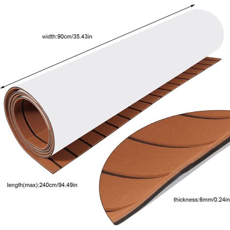 Selbstklebende EVA-Schaumstoff-Bodenmatte 240 x 90 cm, rutschfeste Matte für Wohnwagen