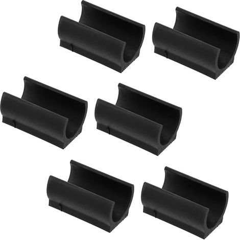 Tapete para trampolín - Protectores para patas de sillas - Para trampolines - Tapas para extremos de postes de trampolín - Almohadillas - Patas de mesa negras - Plástico negro (1/5)