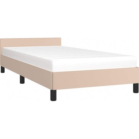 vidaXL Giroletto con Testiera senza Materasso Cappuccino 90x190 cm (1/4)
