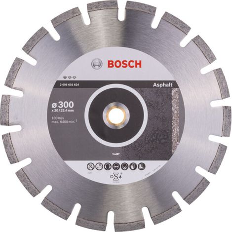Disque diamant Bosch Standard for Asphalt, 300 x 20/25,40 x 2,8 x 8 mm -2608602624 (1/5)