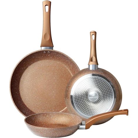 Innerwell Antihaft Bratpfanne Pfannenset 20/24/28cm Induktion Aluminium Granit (1/5)