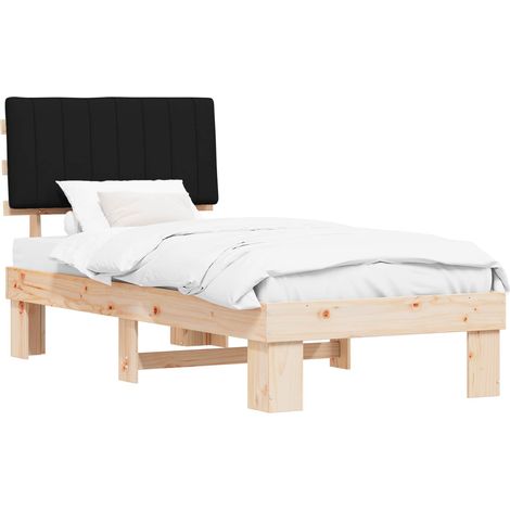 Maison Exclusive - Estructura de Cama con Cabecera Tapizada Negro