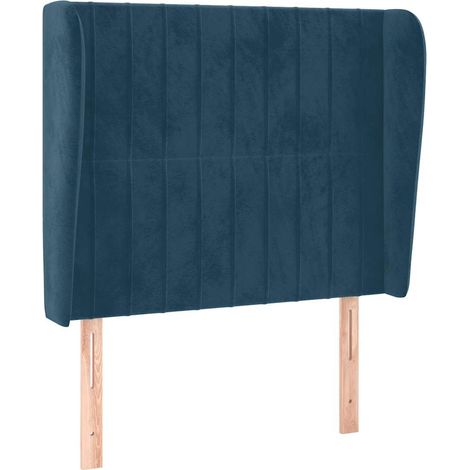Maison Exclusive - Cabecero con orejas de terciopelo azul oscuro (1/5)