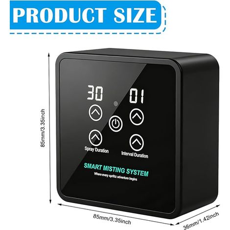 Brumisateur Terrarium Reptile, Système de Brumisation Terrarium avec Minuterie et Buse est Réglable à 360°, Humidificateur Terrarium, Humidificateur Intelligent pour Les Reptiles Amphibiens et Plantes (1/2)