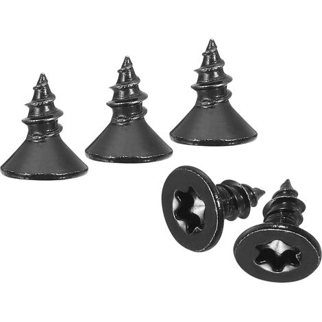 40 Pièces Vis Torx à Tête Plate M4 x 10 mm Vis à Bois (Noir) (1/5)