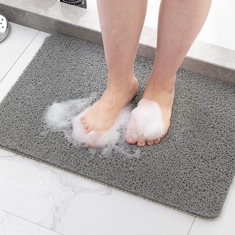 Tapis de douche en luffa antidérapant en PVC, anti-moisissure, super absorbant et à séchage rapide, 50 x 80 cm (1/4)
