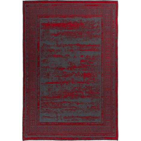 Tapis rouge relief 3d style vintage en polyester - 150 x 80 cm (1/3)