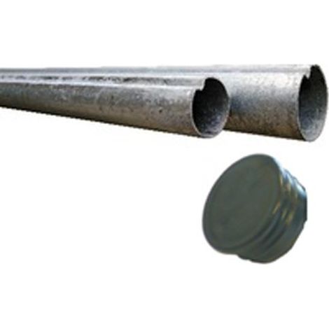 PALO PER SEGNALETICA H300 Ø48CM ACCIAIO ZINCATO C/TAPPO