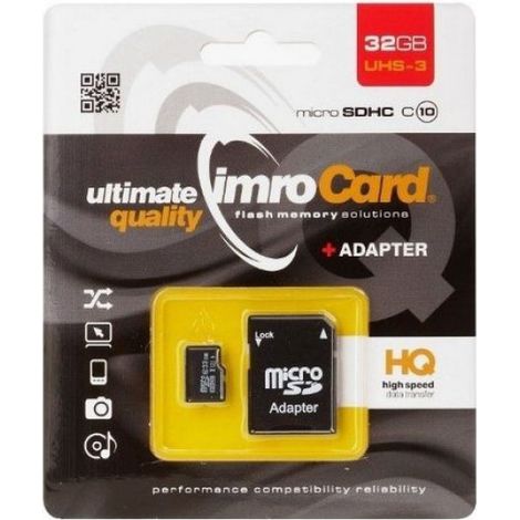 Carte Mémoire Microsd - 32 Go - Lecture 100 Mo/s - Étanche Résistante Chocs - Pour Smartphone Tablette Appareil Photo (1/5)