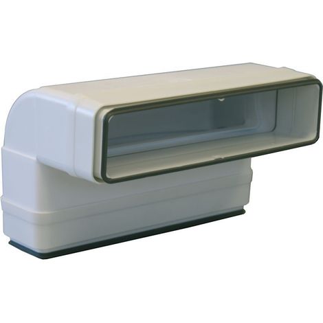 Coude 90° vertical PVC rigide à joints, rect 55 x 220 mm, gamme TUBPLA (831025)