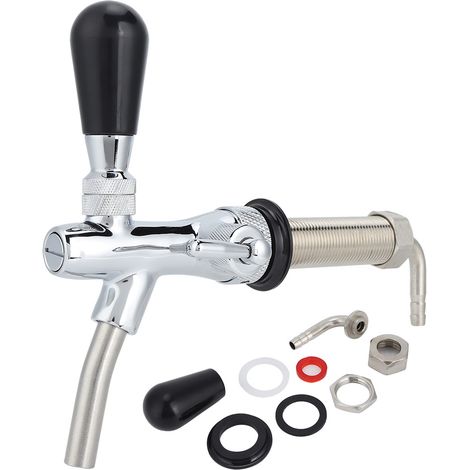 Robinet à bière pression G5/8 filet long, tige réglable, accessoire de distribution pour vin, outils de brassage maison. (1/5)