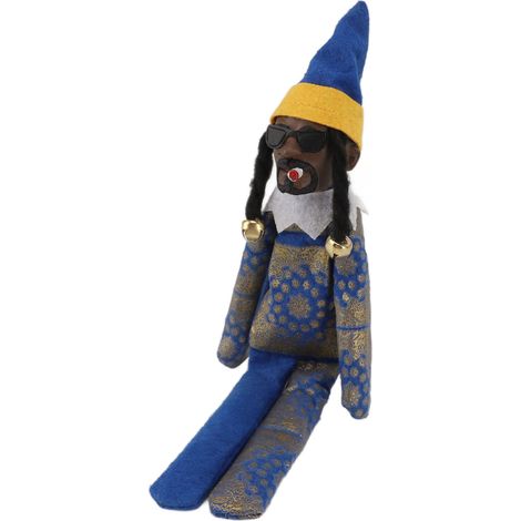 Poupée elfe noire de Noël en résine et feutrine, style hip-hop, décoration de Noël pour la maison, les fêtes, le porche, le bureau, les festivals H1 (1/5)