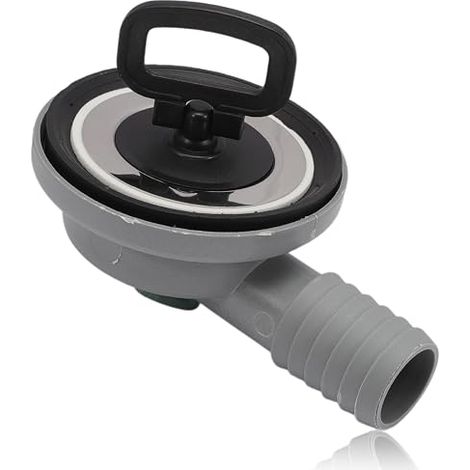 Stainless Steel Sink Drain Pipe 55 mm Diameter for Motorhome Caravan with 20-25 mm Hose Outlet 90° Sink Drain Pipe (1/4)