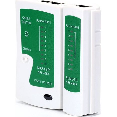 Set de testeur réseau LAN – RJ45/RJ11 – Câble, sertissage et pinces LSA – CAT5/6 (1/2)