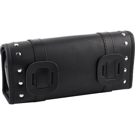 Schwarze Motorradtasche aus PU-Leder für Vorder-/Hinterradgabel, Lenkertasche, Gepäckträger und Sitzbank (1/5)