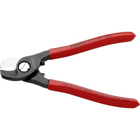 KNIPEX 95 11 165 Cesoia per cavi rivestiti in resina sintetica brunita 165 mm