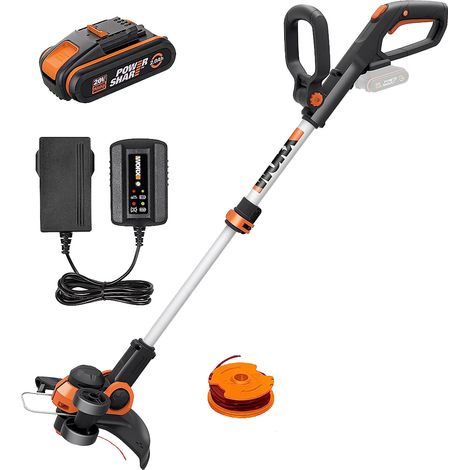 Worx WG163E.2 Rasenmäher 2-in-1 Silber Schwarz Orange (1/6)