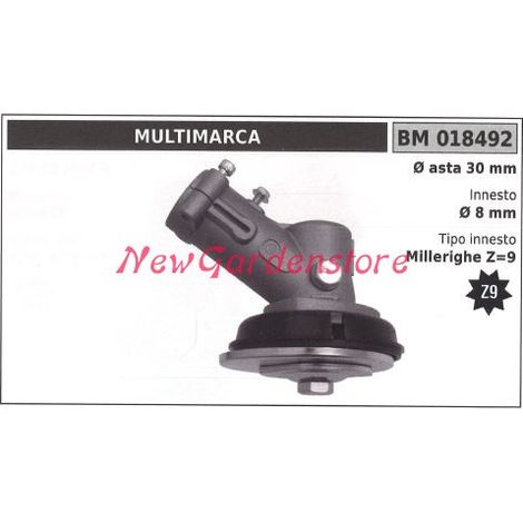 Coppia conica decespugliatore 018492 Ø asta 30 Ø innesto 8 millerighe Z 9