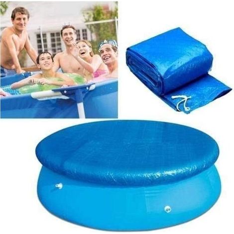 Housse de protection étanche pour piscine gonflable ronde – Diamètre 183 cm – Fixation avec corde – Protection anti-poussière, anti-vent et anti-salissures (1/5)