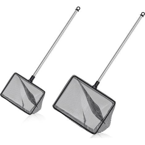 Nets, Telescopic Handle, PVC Mesh, Stainless Steel, For Aquarium Pond (1/5)