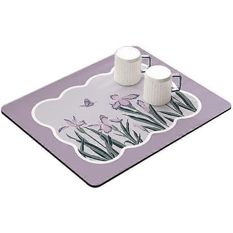 Tapis égouttoir de cuisine 30 x 40 cm, super absorbant, pour la vaisselle. (1/2)