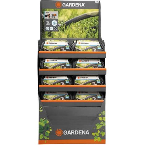 Gardena - Garten-Textilschlauch Liano Life 13 mm, mit Zubehör, 10 m, im Ständer, 24 Stück 18441-90 (1/3)