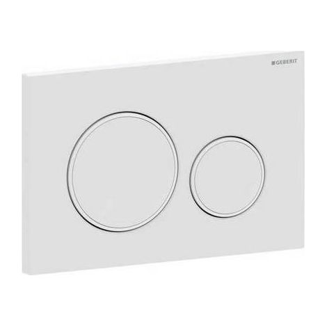 PLACCA DI COPERTURA 2 TASTI SIGMA 20 GEBERIT Misura: Nera - bordi tasti nero opaco
