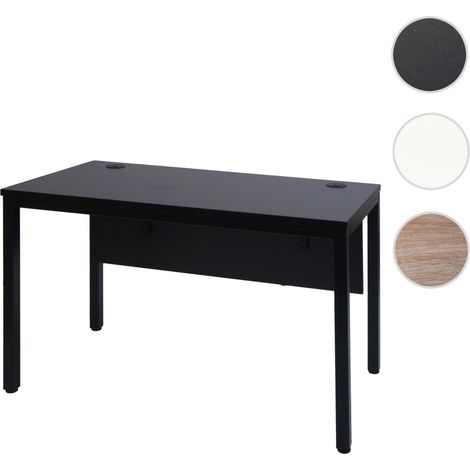 Bureau HWC-E94 - Table d'ordinateur 120x60cm - naturel-blanc (1/5)