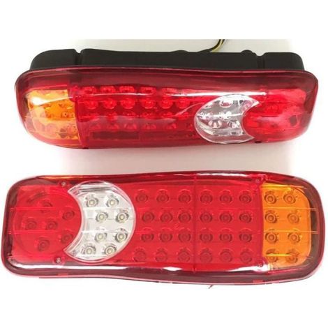 2x 12V Récupération LED Feux Arrière 12V Pour Camping-Car Camion Remorque Camionnette Châssis Benne Lkw Caravane 5 Fonctions... (1/3)