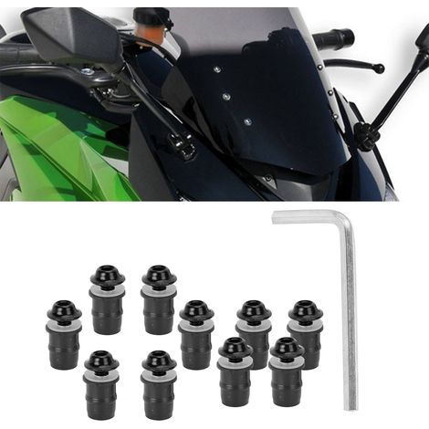 Vis de pare-brise de moto M5x16mm, paquet B (noir) (1/5)