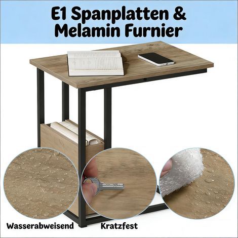 Petite table basse,table d’appoint étroite,table basse,table d’ordinateur portable (seulement avec table) (1/4)