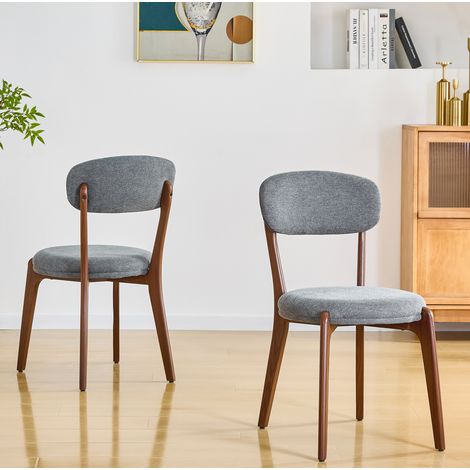 Set 2 sedie pranzo moderne lino e metallo OKMYHOME (1/5)