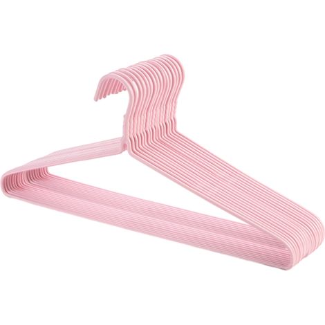 Cintre en métal, cintre en acier inoxydable chromé poli, cintre adulte, poudre (1/5)