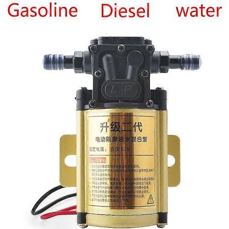 Elektrische Wasser-/Ölpumpe (12 V/24 V), Benzin/Diesel, 2 m Schlauch, 4 m Stromkabel, Hochleistungs-Universalpumpe mit Selbstansaugung (1/3)