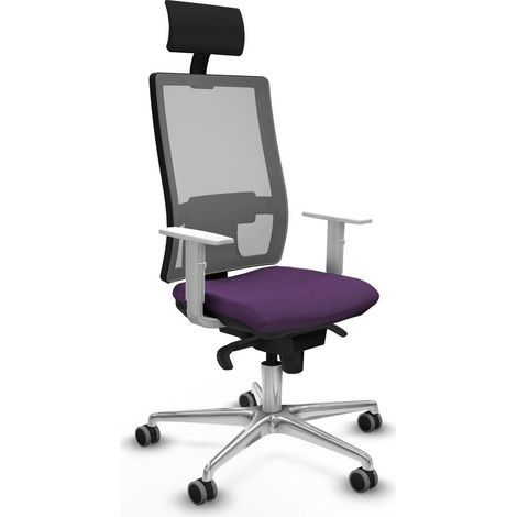 Piqueras y Crespo Silla de oficina moderna violeta ajustable