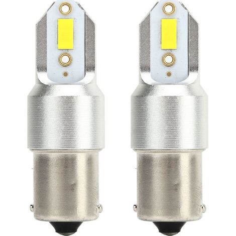 Lot de 2 ampoules LED 1156 étanches IP67, 110 W, 2600 lm, pour clignotants de voiture, SUV, camion et camping-car, blanc 6000 K (1/5)