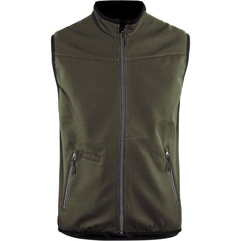 Gilet softshell Blaklader sans manches Vert Olive / Noir 3XL. (1/4)