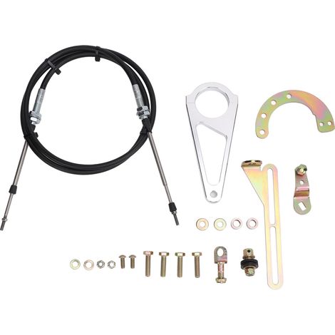 Kit di leveraggio del cambio al piantone dello sterzo, cavo rigido per TH350 TH400 700R4 TH200 2004R 4L60 4L80E. (1/5)