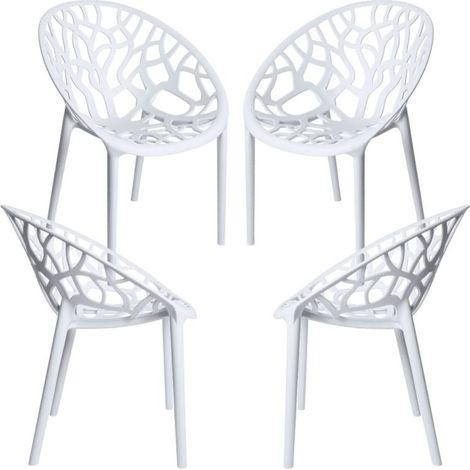 Packs Sillas Jardín - Pack 4 Sillas Nido - Blanco