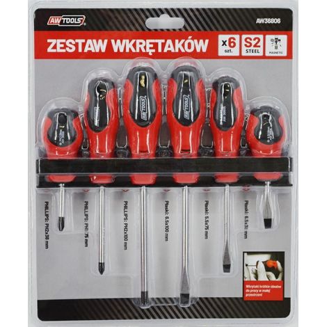 SET CACCIAVITI AWTOOLS SU GANCIO / BLISTER S2 / 6 pz.