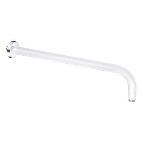 A-QA Wand-Brausearm 400 mm Wandrosette chrom/weiß (1/3)